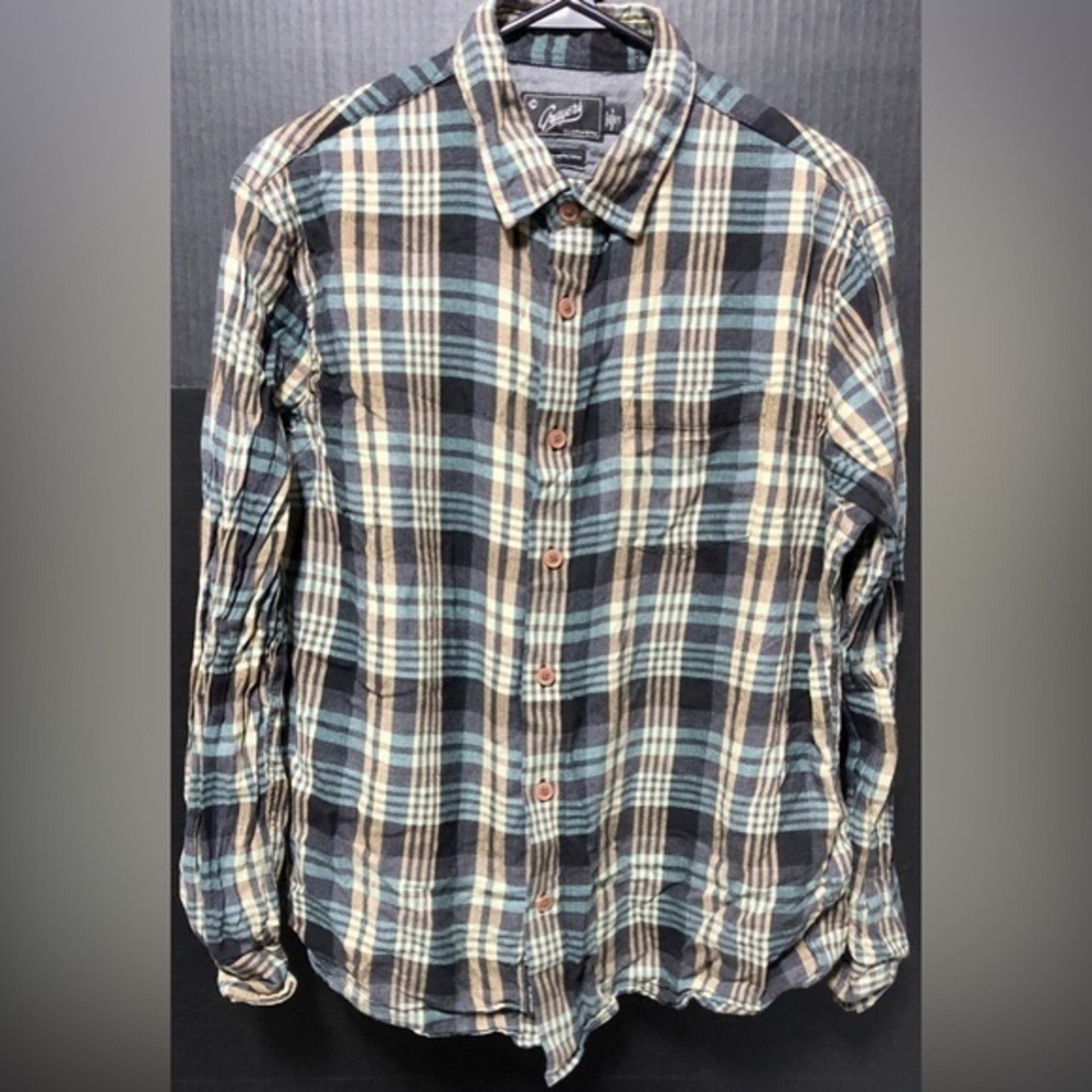 💫Grayers Herringbone Heritage Flannel Button Dow… - image 1